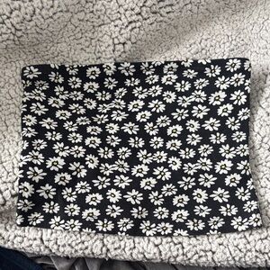Forever 21 Black and White Floral tube top